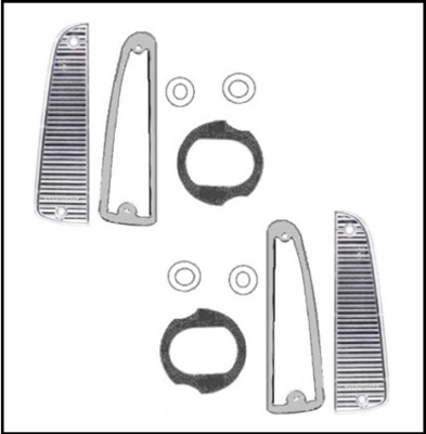 10-piece revers lens and gasket set for 1963-65 Plymouth Belvedere; 1963-64 Fury - Savoy - Sport Fury and 1965 Satellite