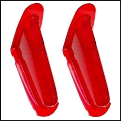 (2) NOS PN 1860798 tail lamp lenses for 1959 Chrysler New Yorker - Saratoga - Windsor - 300E