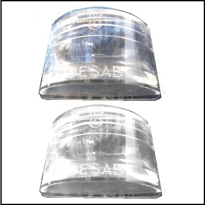 (2) NOS PN 1343364 reverse lamp lenses for so-equipped 1950-52 Dodge Coronet - Meadowbrook - Wayfarer and 1950-52 DeSoto Custom - DeLuxe - FireDome - Powermaster