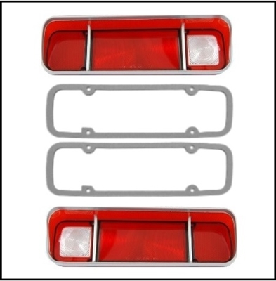 RH and LH PN 3420784/3420785 tail/reverse light lenses with gaskets for 1970 Dodge A-Body
