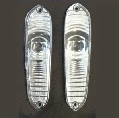 PN 1594583 - 1594584 RH and LH parking/turn signal lamp lenses for 1955 DeSoto FireDome - FireFlite