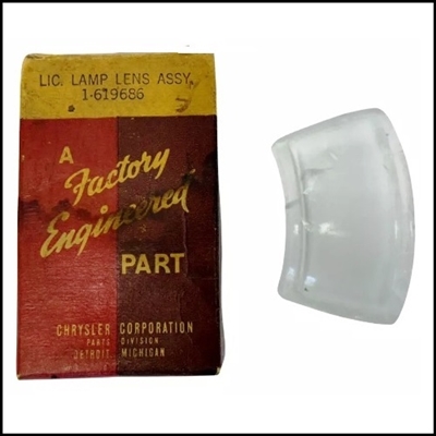 NOS PN 619686 tag light lens for 1935-36 Plymouth & Dodge panel deliveries
