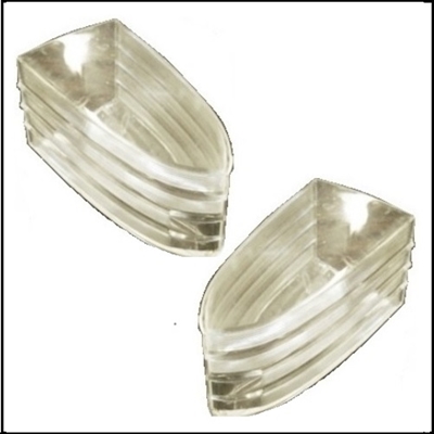 (2) NOS PN 1648115 - 1689842 reverse lamp lenses for 1956 Chrysler New Yorker - Windsor - 300B