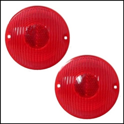 Pair of NOS PN 1502641 tail/stop lamp lenses for 1954-66 Dodge Pickups - Panels