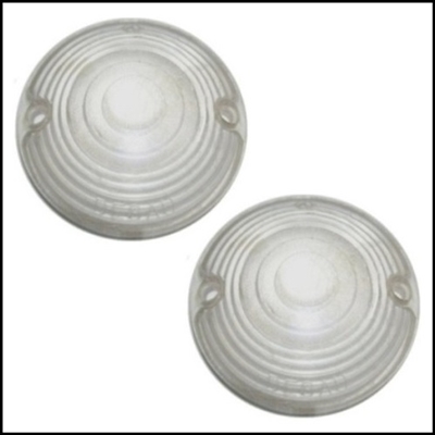 Pair of NOS PN 1540544 parking/turn signal lamp lenses for all 1954 DeSoto Firedome - PowerMaster