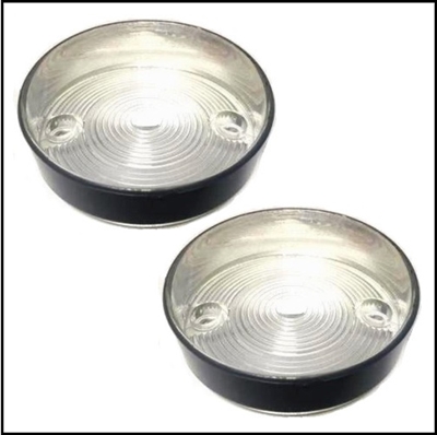 Pair of NOS PN 8132088 - 1902788 front parking lamp lenses for 1958-59 Imperial