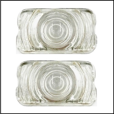 Pair of NOS PN 973200 parking lamp lenses for 1942 Dodge D22