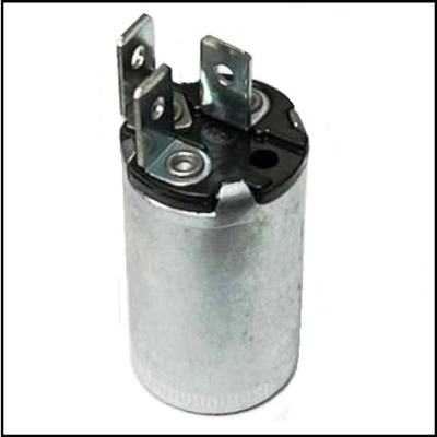 PN 2889565 ignition switch lamp thermal time delay relay for so-equipped 1968-74 Plymouth Barracuda - Belvedere - 'cuda - Duster - GTX - Fury - RoadRunner - Satellite - Scamp - Valiant; 1968-74 Dodge Challenger - Charger - Coronet - Dart - Demon - Monaco