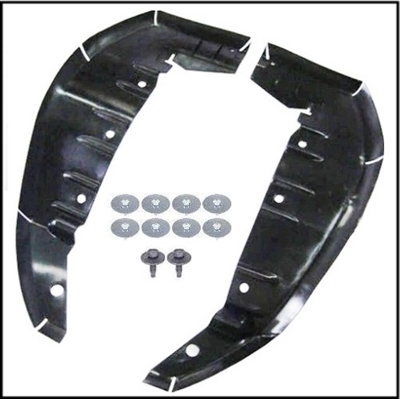 PN 2895554 - 2895555 plastic moldings install between the rear of the front fenders and the cowl to help keep debris out of the door hinge area of 1970-74 Plymouth & Dodge E-Body