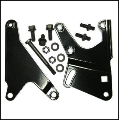 Powder-coated power steering pump bracket set for 1969-76 A-Body, B-Body, C-Body with 383 - 400 - 426  440 and Saginaw pump