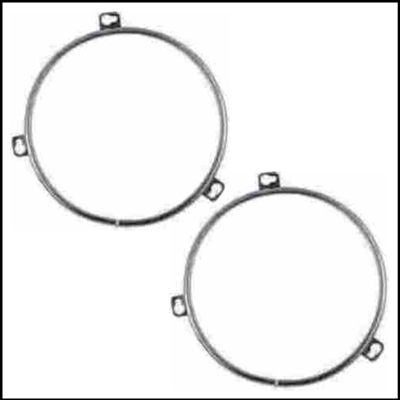 (2) PN 2426312 headlight bulb retaining rings for 1970 & 1972-74 Barracuda - 'cuda