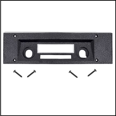 PN 2984697 radio face plate w/screws for 1970 Dodge Charger & 1970 GTX - Coronet - RoadRunner -SuperBee w/Rallye dash