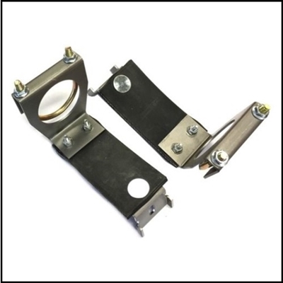 PN 3404932 - 3404935 resonator brackets & supports for 1970-1974 Plymouth and Dodge E-Body with dual exhaust