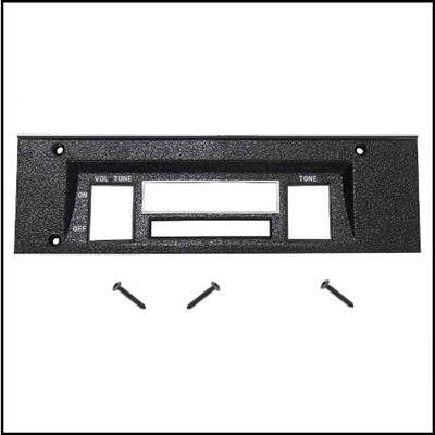 PN 2927929 radio face plate w/screws for 1969 Dodge Charger & 1969 Coronet - SuperBee with Rallye dash