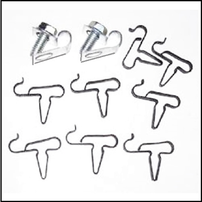 Set of fuel line frame clips 1962-64 Fury - Savoy - Sport Fury; 1965-67 GTX - Satellite; 1962 Dodge Dart; 1962-64 Polara - 330 - 440 and 1965-67 Charger - Coronet