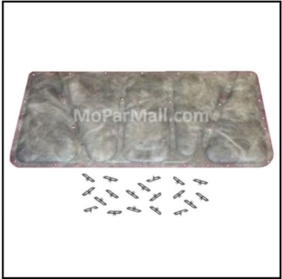 Molded Hood Insulation Pad w/Clips for 1969-1973 MoPar C-Body & Imperial