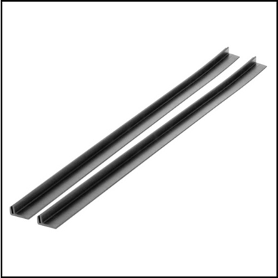 2) extruded rubber splash shield/anti-squeak strips for 1961-71 Dodge conventional cab trucks