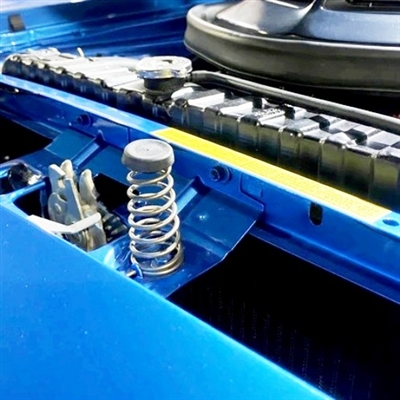 Molded rubber bumper snaps over the top of the hood pop-up spring and protects the paint on the underside of the hoodâ€‹â€‹