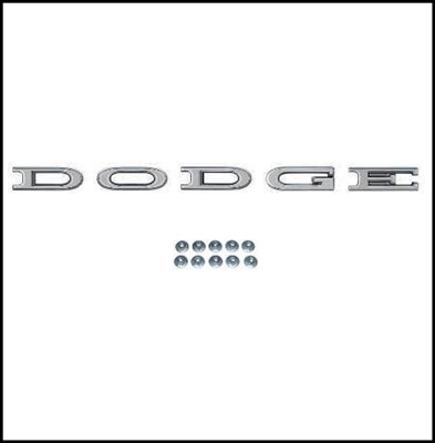 Chrome "DODGE" letters with retaining nuts for the deck lid of all 1966 Dodge Coronet Deluxe - 440 - 500