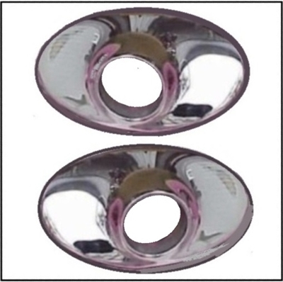 Pair of PN 1241048 chrome windshield wiper bezels for 1949-50 Plymouth Deluxe - Special Deluxe - Suburban