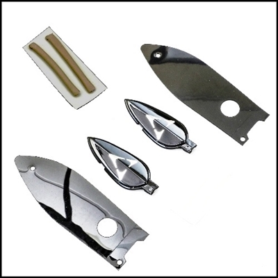 PN 2449534 front fender tip emblems with gaskets for 1964 Dodge B-Body