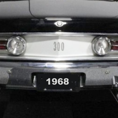 USED PN 2780758 - 2780759 chrome "300" script for the tail light opening of 1968 Chrysler 300