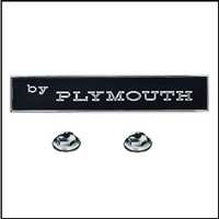 PN 2963770 - 3569542 - 3570075 tail panel nameplate for 1971-74 Plymouth & Dodge E-Body