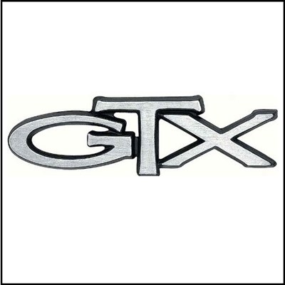 PN 2840214 trunk lid nameplate for 1970 Plymouth GTX