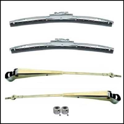 windshield wiper arms and fresh rubber blades for 1961-68 Dodge conventional cab trucks