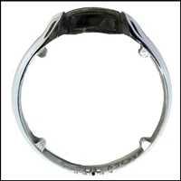 NOS PN 865764 chrome headlamp door with parking lamp cavity for early 1941 Chrysler Royal - Town/Country - Windsor