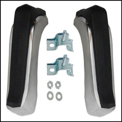 PPair of PN 2768732 - 2768733 bumper guards with hardware for the front of all 1967 Dodge Charger and Coronet
