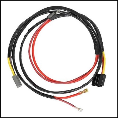 Sources power from the ammeter and sends it to through the fuse block and the switch and connects it to the rear convertible top harness