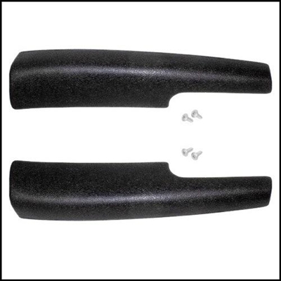 RH & LH black front arm rests for 1971-74 Plymouth GTX - RoadRunner - Satellite & 1971-74 Dodge Charger - Coronet - SuperBee