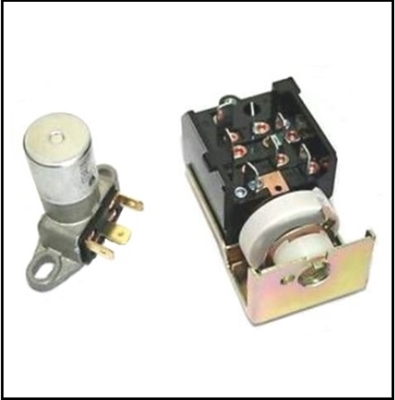 Headlight/running light/instrument/dome light switch and floor dimmer switch for all 1964-71 Dodge A-100 and A-108 trucks and vans