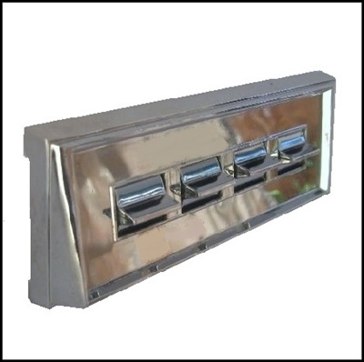 Remanufactured PN 2580613 4-gang electric window switch for 1965-68 Plymouth Fury - GTX - Satellite; 1965-68 Dodge Charger - Coronet - Monaco - Polara - 880 & 1965-68 Chrysler