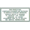 Cleaner Air Package Decal for 1966-1967 Plymouth - Dodge - Chrysler - Imperial - Dodge Trucks