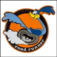 12.5" high X 13.5" high embossed metal Road Runner wall art