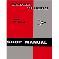 Authorized reprint of the original factory workshop manual for all 1958 Dodge trucks