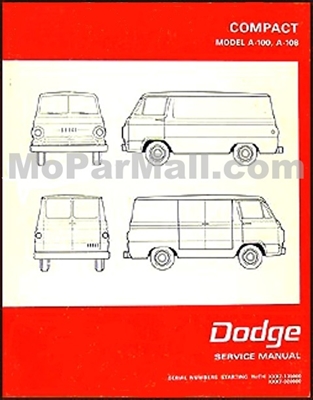 Factory Service Manual for 1968-1970 Dodge A100/A108 Truck & Van