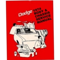 Combined body and chassis factory shop manuals for all models of 1974 Dodge Dart - Challenger - Coronet - Charger - Monaco - Sport