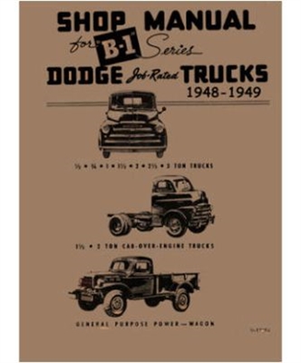 Factory Shop - Service Manual for 1948-1949 Dodge Trucks