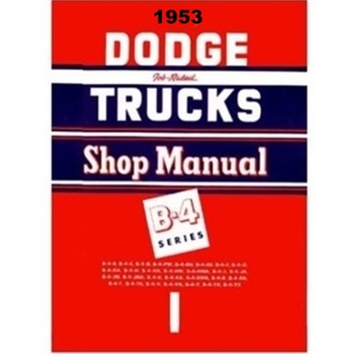 Factory Shop - Service Manual for 1953 Dodge Truck