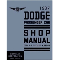 New Chrysler Corp. authorized reprint of the original factory shop manual for 1937 Dodge D5