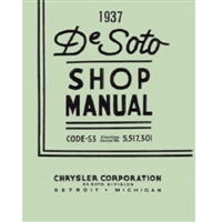 New reprint of the original shop/service procedures manual for 1937 DeSoto S-3