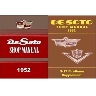 Factory Shop - Service Manual Set for 1952 DeSoto V8