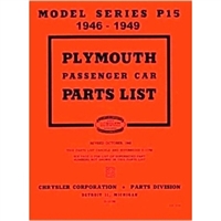 Illustrated Factory Parts Manual for 1946-1949 Plymouth P-15