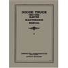 Factory Service - Shop Manual for 1934-1936 Dodge Trucks