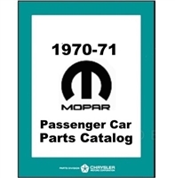 original factory parts manual for all 1970-1971 Plymouth - Dodge - A-Body, B-Body, E-Body, C-Body; all 1970-71 Chrysler and all 1970-71 Imperial.