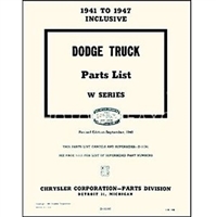 Illustrated Factory Parts Manual for 1941-1947 Dodge (Civillian) Trucks