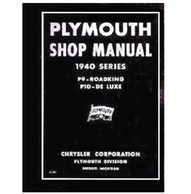 Factory Shop - Service Manual for 1940 Plymouth